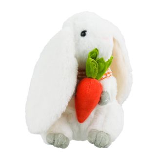 JS-83645-23-F | Coelho Branco Cenoura 23cm - Pelúcia