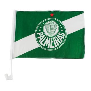 Bandeira Haste Plástico Vidro Carro 31x46cm - Palmeiras