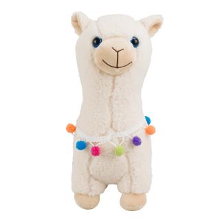 XT9258-F | Lhama Branco Amarronzada 32.5cm - Pel[ucia