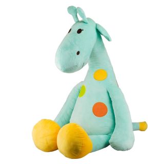 BBL1506XXXL-B-F | Girafa Gigante Verde Pintas Coloridas 82cm - Pelúcia