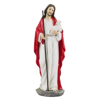 YY011059-8-M | Jesus Bom Pastor 20cm - Enfeite Resina