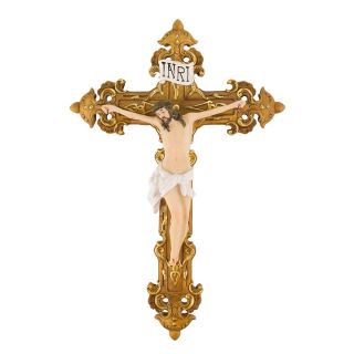 YY010865-12-M | Crucifixo 30cm - Enfeite Resina