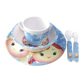 DYM904-TT3-D | Jg De Refeição Infantil De Melamina Anna & Elsa Frozen Tsum Tsum - Disney