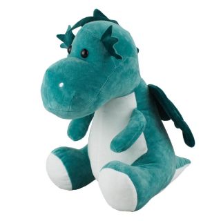 XT9266-23-F | Dragão Verde Aquático Sentado 22cm - Pelúcia