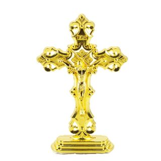 ME0458-M | Crucifixo Dourado Uso Carro 7.5cm