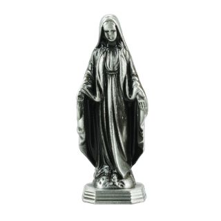 ME0461-M | Nossa Senhora Das Graças Prateada Uso Carro 6.5cm