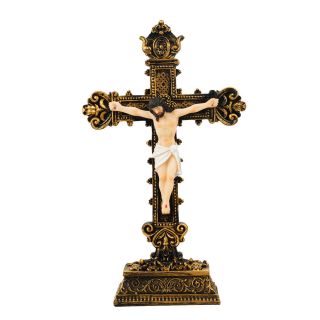 ALJB1882K-9BC-M | Crucifixo Para Mesa 22.5cm - Enfeite Resina