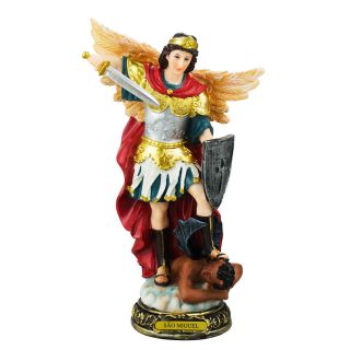 ALJB1854-12BC-M | Arcanjo São Miguel 31cm - Enfeite Resina