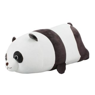 OBN-3450-F | Panda Cilíndrico Marrom Branco 50cm - Pelúcia