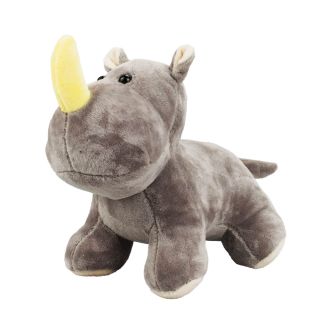 HY-009-F | Rinoceronte Cinza 19cm - Pelúcia
