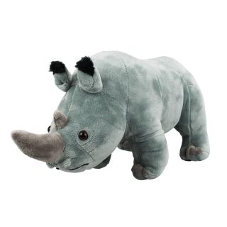 HY-008-F | Rinoceronte Cinza Realista 33cm - Pelúcia