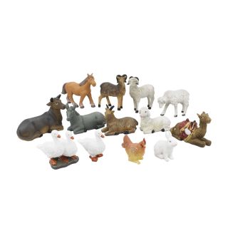 YF13-AP-M | Presépio Animais 13 peças 7cm - Enfeite Resina