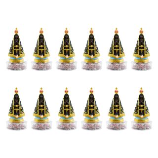 YF2-G9A-M | Jg 12 Terço Nossa Senhora Aparecida 10.5cm - Enfeite Resina Plástica