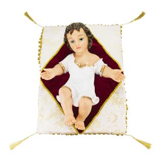 ALJ21C53R2-17A-M | Menino Jesus Na Manjedoura 44cm - Enfeite Resina
