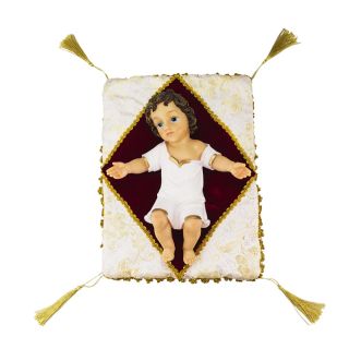 ALJ21C53R2-11A-M | Menino Jesus Na Manjedoura 28cm - Enfeite Resina