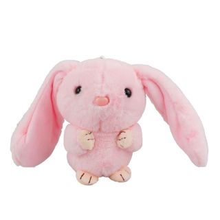 YWBL-003-FM(ROSA) | Chaveiro Coelho Rosa Orelhudo 13cm - Pelúcia