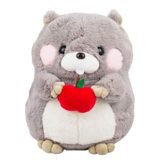 XT8896D-20 | Esquilo Cinza Segurando Maçã 23cm - Pelúcia