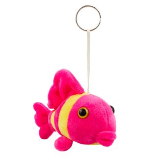 BBL858-FM(PEIXE) | Chaveiro Peixe Pink Amarelo 15cm - Pelúcia