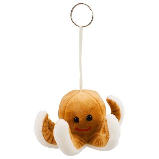 BBL858-FM(POLVO) | Chaveiro Polvo Marrom 14cm - Pelúcia