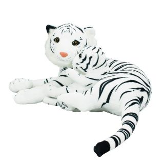BH-26HU50WH-F | Tigre Branco Mãe Filhote Realista 47cm - Pelúcia