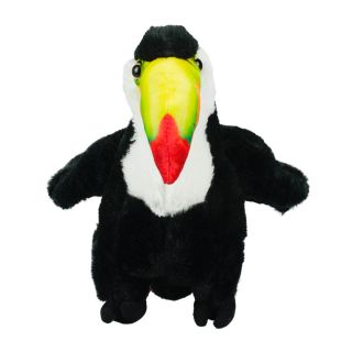 BH-23NIAO27-F | Tucano Preto Bico Colorido Realista 25cm - Pelúcia