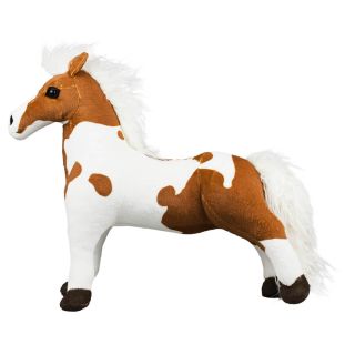 BH-1MA45RD-F | Cavalo Marrom Branco Realista 47cm - Pelúcia