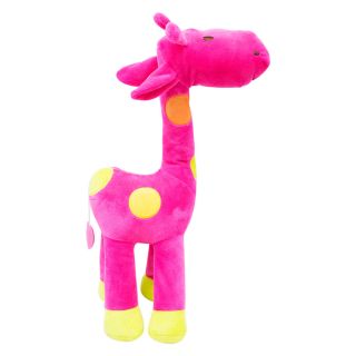 BBL901M-C-F | Girafa Rosa Com Pintas Coloridas 45cm - Pelúcia
