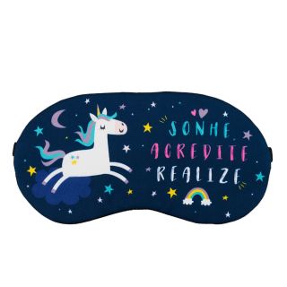 PKMD-15-M(UNICORNIO) | Máscara De Dormir Unicórnio 10x19.5cm - Projeto Kiwi