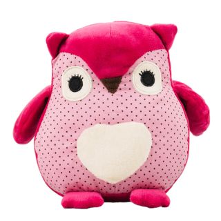 BBL1459S-F | Coruja Rosa Vinho Coração 18cm - Pelúcia
