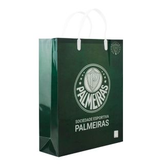 Sacola De Presentes Escudo Time 33x9x27cm - Palmeiras