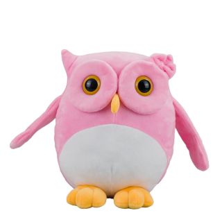 BBL1553S-F(ROSA) | Coruja Rosa Patas Amarelas 18cm - Pelúcia