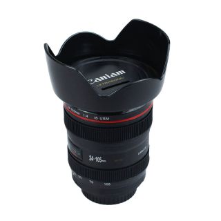 MP023-M | Cofre Porta Moeda Preto Formato Lente de Câmera