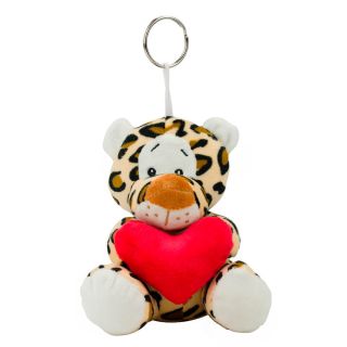 DD-A7043T-1-FM | Chaveiro Onça Coração 16cm - Pelúcia