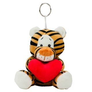 DD-A7043T-1-FM | Chaveiro Tigre Coração 16cm - Pelúcia