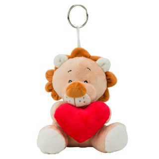DD-A7043T-1-FM | Chaveiro Leão Coração 16cm - Pelúcia
