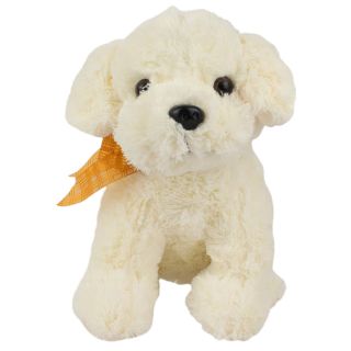 BBL1067M-F | Cachorro Branco Sentado Laço 24cm - Pelúcia