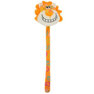 B11049-M(LARANJA) | Raquetinha Mata Mosca Leão Laranja 45cm - Pelúcia