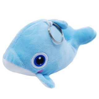 DD-GD0999-2-FM | Chaveiro Golfinho Azul Bochechas Rosadas 18cm - Pelúcia