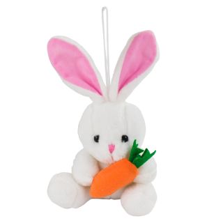 XT8313-12-FM | Coelho Branco Cenoura 12cm - Pelúcia