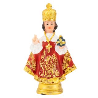 12A1034-3.5-M | Menino Jesus De Praga 8cm - Enfeite Resina