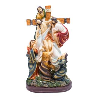 ALJE195-2808-E | Descrucifixo De Jesus 32cm - Enfeite Resina