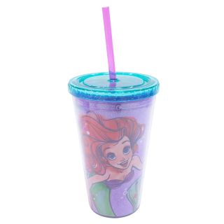 Copo Canudo Sereia Ariel 450ml - Disney