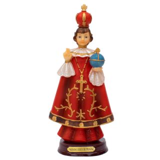 ALJ21C42T-8-E | Menino Jesus De Praga 21cm - Enfeite Resina