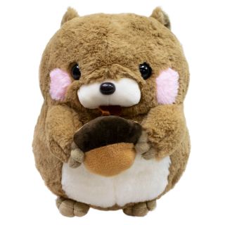 XT8896C-30-F | Esquilo Marrom Comendo Noz 26cm - Pelúcia