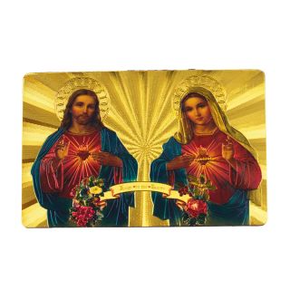 Ímã Retangular Sagrado Coração De Maria E Jesus 8.5x5.5cm