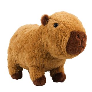 Capivara Marrom Escuro Pelagem Longa 25cm - Pelúcia