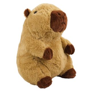 Capivara Marrom Claro Sentado Pelagem Longa 22cm - Pelúcia