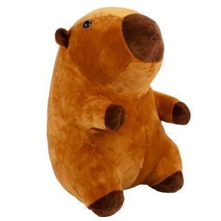 Capivara Marrom Escuro Sentado Pelagem Curta 22.5cm - Pelúcia