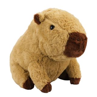 Capivara Marrom Claro Sentado Pelagem Longa 17cm - Pelúcia