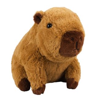 Capivara Marrom Escuro Sentado Pelagem Longa 17cm - Pelúcia